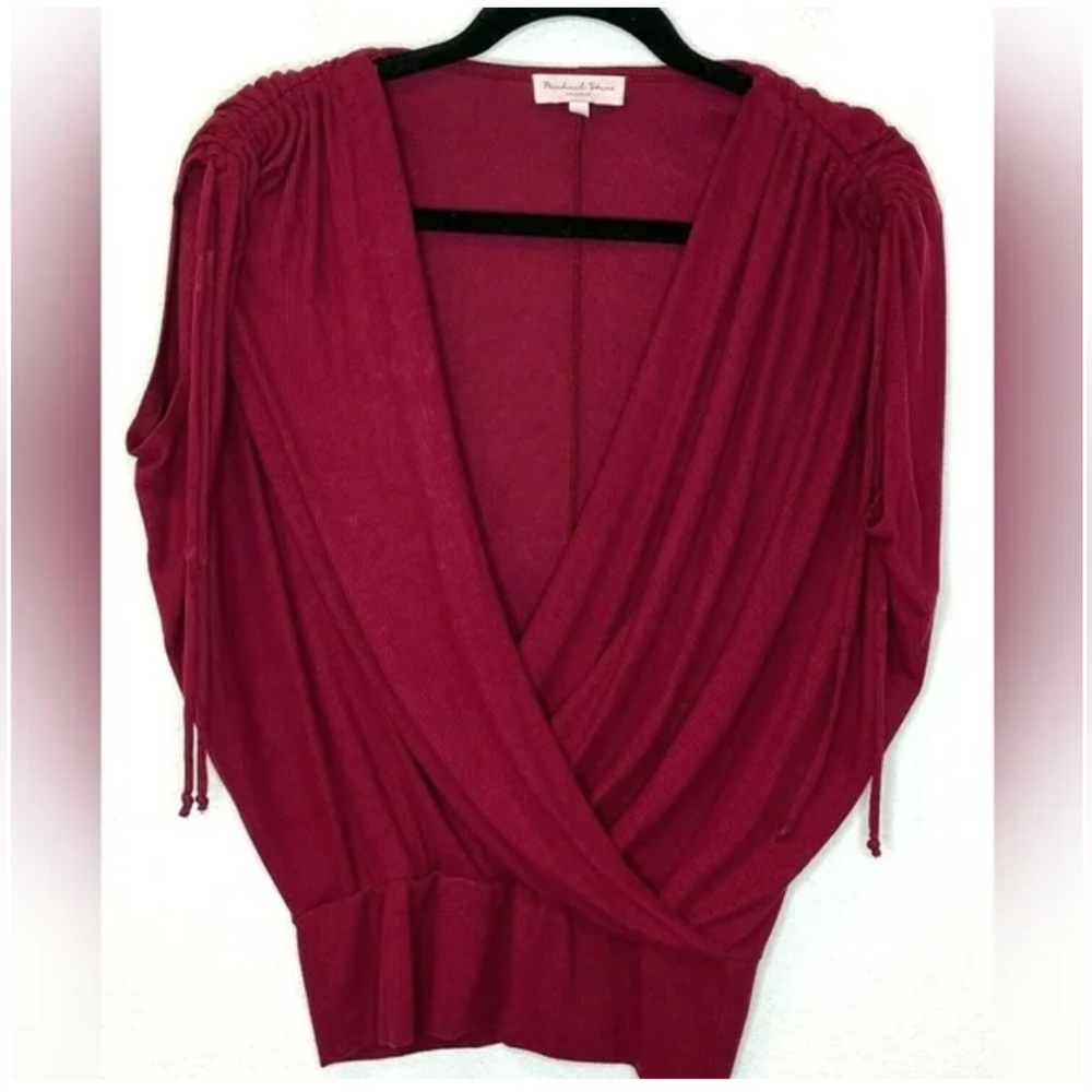 Evereve Michael Stars Candace Surplice Top Blouse